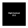 Color contrast shown in three variations from a high color contrast, to a low color contrast.