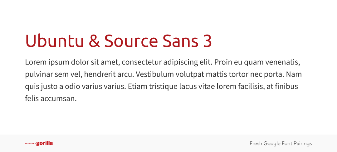 Example of Ubuntu and Source Sans 3 together