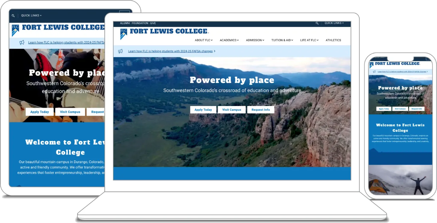 Fort Lewis College. DNN/Evoq development and consulting by 10 Pound Gorilla